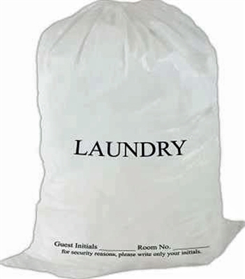 WELCOME Hotel Laundry Bags - 14 X 24 - Tear Tape Tie Closure Case of 100 